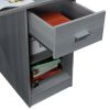 Mobili Modern Office Desk with Hutch; Grey