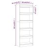 Book Cabinet/Room Divider Gray Sonoma 23.6"x11.8"x65.4" Engineered Wood