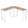 Corner Computer Desk Foldable Writing Study Table Rustic Home Office Workstation Industrial L-Shaped Desk