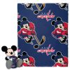 Capitalss OFFICIAL NHL & Disney's Mickey Mouse Character Hugger Pillow & Silk Touch Throw Set; 40" x 50"