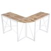 Corner Computer Desk Foldable Writing Study Table Rustic Home Office Workstation Industrial L-Shaped Desk