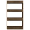 Book Cabinet/Room Divider Brown Oak 23.6"x11.8"x40.6" Engineered Wood