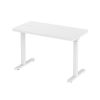 Glass tabletop standing desk White