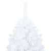 Artificial Christmas Tree with Thick Branches White 6 ft PVC