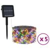 Solar Fairy Lights 5 pcs 5x200 LED Colorful Indoor Outdoor