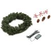 Christmas Wreaths 2 pcs with Decoration Green 1 ft