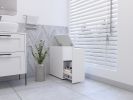 Ventus Bathroom Storage Cabinet; Liftable Top; One Drawer -White