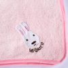 [Sugar Rabbit - Pink] Throw Blanket Pillow Cushion / Travel Pillow Blanket (25.2 by 37 inches)