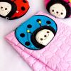 [Sirotan - Ladybug Blue] Blanket Pillow Cushion / Travel Pillow Blanket (39.4 by 59.1 inches)