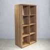 Smart Cube 8-Cube Organizer Storage with Opened Back Shelves; 2 X 4 Cube Bookcase Book Shleves for Home; Office ; Walnut Color