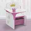 Princess Crown Chair Desk with Storage Bin