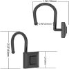 Black Shower Curtain Hook; Zinc Alloy Hook; Square ; Set of 12