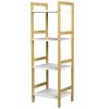 4-Tier Wooden Freestanding Bathroom Floor Shelf, Organizer, Storage Rack