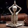 Bone Stretchers Skeletons in Yoga Poses Decorative Statue Set