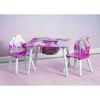 Children's unicorn table and chair set pink