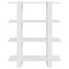 Book Cabinet/Room Divider High Gloss White 39.4"x11.8"x48.6"