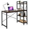 47.5 Inch Writing Study Computer Desk with 4-Tier Shelves