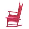 Wooden Porch Rocker Chair Red