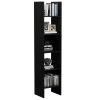 Book Cabinet Black 15.7"x13.8"x70.9" Engineered Wood