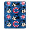 Cubs OFFICIAL MLB & Disney's Mickey Mouse Character Hugger Pillow & Silk Touch Throw Set; 40" x 50"