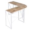 Corner Computer Desk Foldable Writing Study Table Rustic Home Office Workstation Industrial L-Shaped Desk