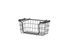 Oceanstar Stackable Metal Wire Storage Basket Set for Pantry, Countertop, Kitchen or Bathroom  Black, Set of 3