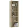 5-Tier Book Cabinet Sonoma Oak 23.6"x11.8"x74.4" Engineered Wood