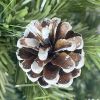 7.4 ft Christmas Tree Decorated with 65 Pine Cones and over 1300 Thicken Tips