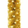 Christmas Garland with LED Lights 66 ft Gold