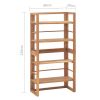 Shelving Unit 23.6"x11.8"x47.2" Solid Teak Wood