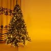 Christmas Tree Artificial Hinged Xmas Tree with Led Lights Foldable Stand