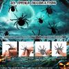 Halloween Decoration Double Maple Vine Solid Black * 2+4 Sticking Hooks+12 Bat Stickers+12 Spider Stickers