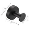 Round Base with Screws- Matte Black Towel Hook; 2 Pack; for Entry Shoe Cabinet; Wardrobe Bathroom Bedroom Furniture Hardware