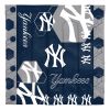 Yankees OFFICIAL MLB "Hexagon" Full/Queen Comforter & Shams Set; 86" x 86"