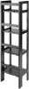 Black Winsome Wood Terry Shelving; Folding Bookcase ; Black