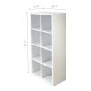 Smart Cube 8-Cube Organizer Storage with Opened Back Shelves; 2 X 4 Cube Bookcase Book Shleves for Home; Office (White)