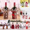 FengRise Christmas Decorations for Home Santa Claus Wine Bottle Cover Snowman Stocking Gift Holders Xmas Navidad Decor New Year