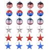 24Pcs Set Hanging Ornaments Ball Star Patriotic Festival Party Decor Independence Day 4th of July Christmas Tree Wall Indoor Outdoor Decoration