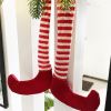 Christmas decorations Christmas wreath long legs face less old man Christmas pendant Christmas wall hanging door pendant