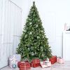 7.4 ft Christmas Tree Decorated with 65 Pine Cones and over 1300 Thicken Tips