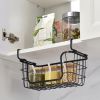 Oceanstar Stackable Metal Wire Storage Basket Set for Pantry, Countertop, Kitchen or Bathroom  Black, Set of 3