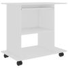 Computer Desk White 31.5"x19.7"x29.5" Engineered Wood