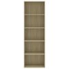 5-Tier Book Cabinet Sonoma Oak 23.6"x11.8"x74.4" Engineered Wood