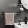 Towel Bar for Bathroom 16", Adhesive & Drilled Mounted, Clear Acrylic Shower Towel Rack, Lucite Towel Holder for Bathroom Wall