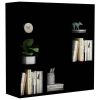 Book Cabinet Black 38.6"x11.8"x38.6" Engineered Wood