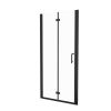 34" x 72" Pivot Glass Shower Door with Tempered Glass Swing Bathroom Shower Doors with Stainless Handle Frameless Hinged Shower Panel Matte Black