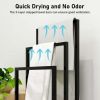 Metal 3 Tiers Freestanding Towel Rack for Bathroom Outdoor - Black