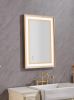 36*24 LED Lighted Bathroom Wall Mounted Mirror with High Lumen+Anti-Fog Separately Control