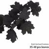 Halloween Decoration Double Maple Vine Solid Black * 2+4 Sticking Hooks+12 Bat Stickers+12 Spider Stickers