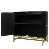 2 Door Cabinet; Natural Rattan 2 Door high cabinet; Built-in adjustable shelf; Easy Assembly; Free Standing Cabinet for Living Room Bedroom; Hallway